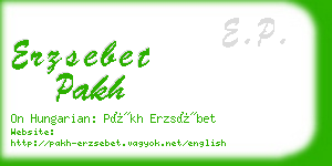 erzsebet pakh business card